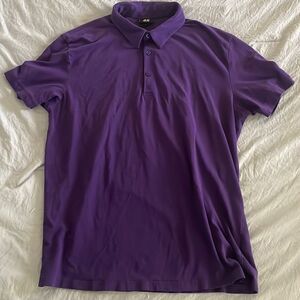 H&M Men's Purple Polo Shirt Short Sleeve Classic Fit Size L